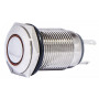 Кнопка металлическая 1NO+1NC 16мм с подсветкой красный LED 220V [A0140010092] TYJ 16-261 АСКО