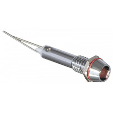 Лампа сигнальная 6мм красный LED 220V AC металл [A0140030097] AD22C-6 АСКО