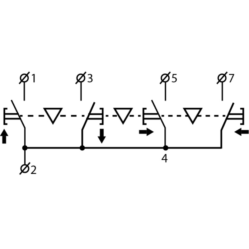 Тельферный пост 4-положения 4NO IP54 [A0140050002] COB62 АСКО