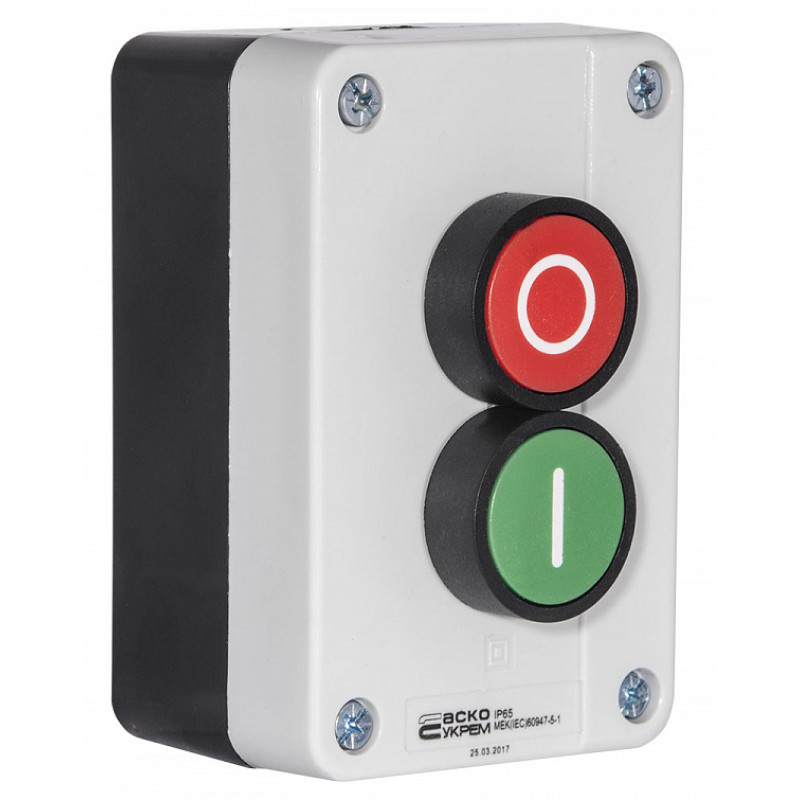 Пост двомісний "Старт-Стоп" 2.5А(220V) 1NO+1NC IP54 [A0140020006] XAL-B213 АСКО