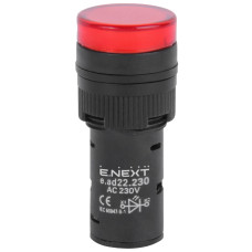 Лампа сигнальная 22мм красный LED 230V АС [s009023] e.ad22.230.red E.NEXT