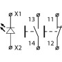 Пост трехместный "Старт-Стоп-Сигнал" 2.5А(220V) 1NO+1NC IP54 красный индикатор [A0140020068] XAL-D363 АСКО