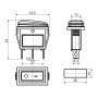 Переключатель 1 клавиша 1CO 28мм с подсветкой зеленый неон 220V перекидной IP54 [A0140040043] KCD3-103W GR/B АСКО