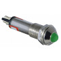 Лампа сигнальная 8мм зеленый LED 220V AC металл [A0140030086] AD22B-8 АСКО