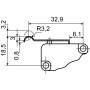 Микропереключатель 1NO+1NC 15А 250V IP20 средняя планка с имитированным роликом [A0050040024] V-15-41C25 АСКО