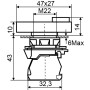 Кнопка Пуск-Стоп "I-O" 1NO+1NC 22мм без подсветки IP66 [A0140010172] TB5-AL9425 АСКО