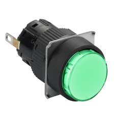 Лампа сигнальная 16мм 24V DC LED зеленый [XB6EAV3BP] Harmony XB6E Schneider Electric
