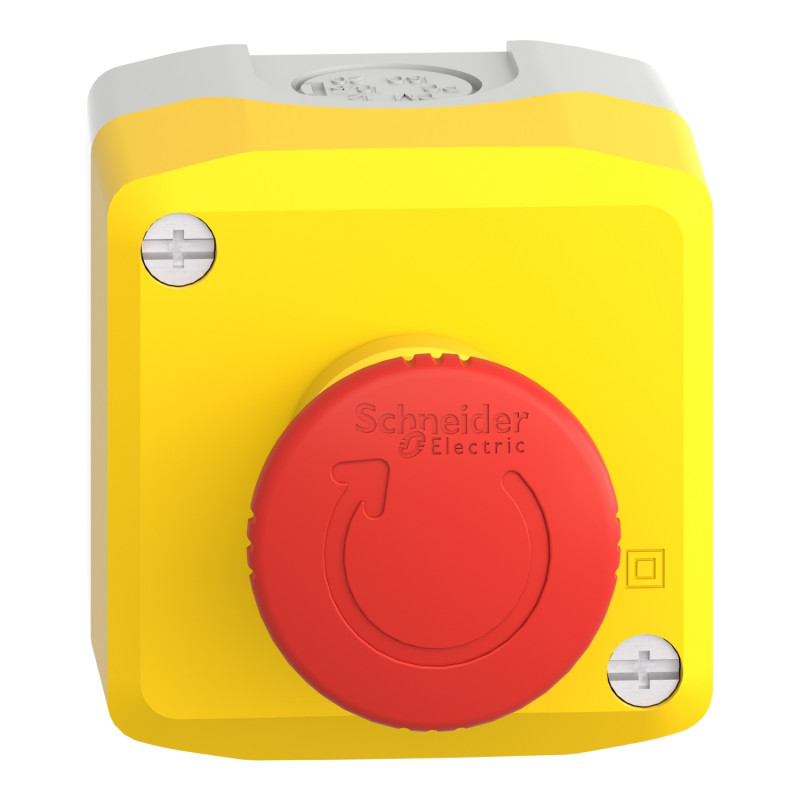 Пост одноместный "Аварийный Стоп" 3A 240V 1NO+1NC IP66 грибок [XALK178E] Harmony XALK Schneider Electric