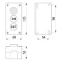 Пост тримісний "Стоп-Старт-Сигнал" 4.5А(230V) 1NO+1NC IP54 червоний індикатор [s006021] e.cs.stand.xal.d.363.m E.NEXT