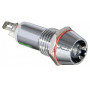 Лампа сигнальная 10мм белый LED 220V AC металл [A0140030121] AD22C-10 АСКО