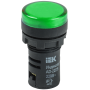 Лампа сигнальна 22мм зелений LED 12V AC/DC [BLS10-ADDS-012-K06] AD22DS УЕК
