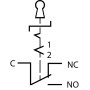 Кнопка металлическая 1NO+1NC 19мм 2 позиционная с ключом [A0140010213] TY 19C-K11/2 АСКО