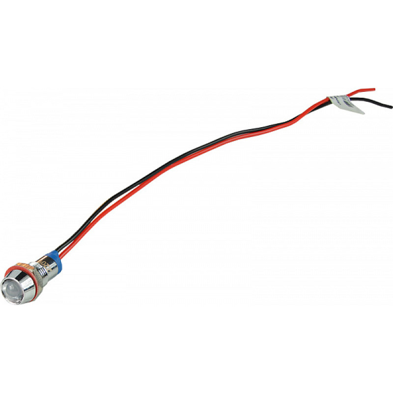 Лампа сигнальная 8мм белый LED 220V AC металл [A0140030214] AС22C-8 АСКО