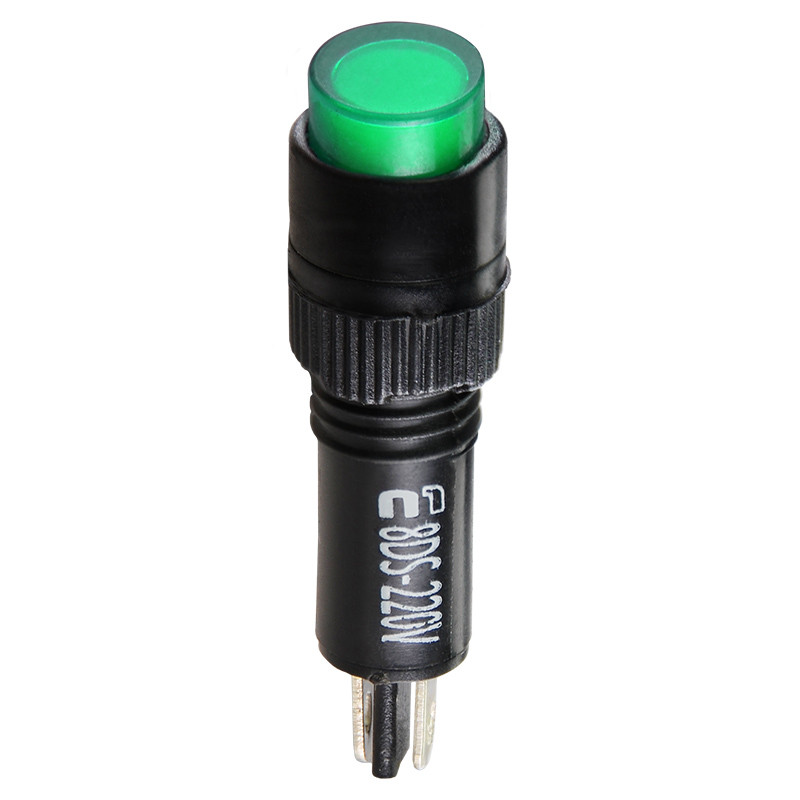 Лампа сигнальна 22мм зелений LED 220V АC [A0140030169] AD22E-8DS АСКО
