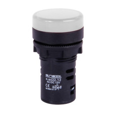 Лампа сигнальная 22мм белый LED 24V АС/DC [s009033] e.ad22.24.white E.NEXT