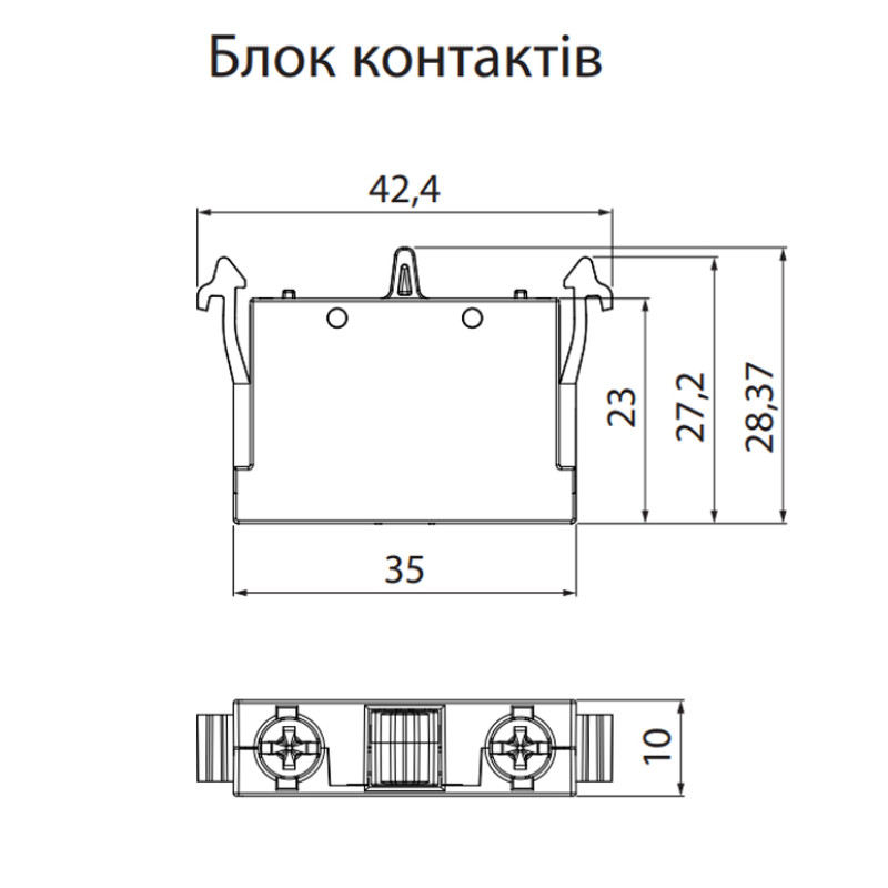 Контактный блок 1NO 4A 230V AC/DC для кнопок NSE [4774110] NSE-BC-NO/10 ETI