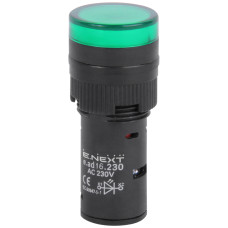 Лампа сигнальная 16мм зеленый LED 230V АС [s009013] e.ad16.230.green E.NEXT