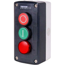 Пост трехместный "Стоп-Старт-Сигнал" 4.5А(230V) 1NO+1NC IP54 красный индикатор [s006021] e.cs.stand.xal.d.363.m E.NEXT