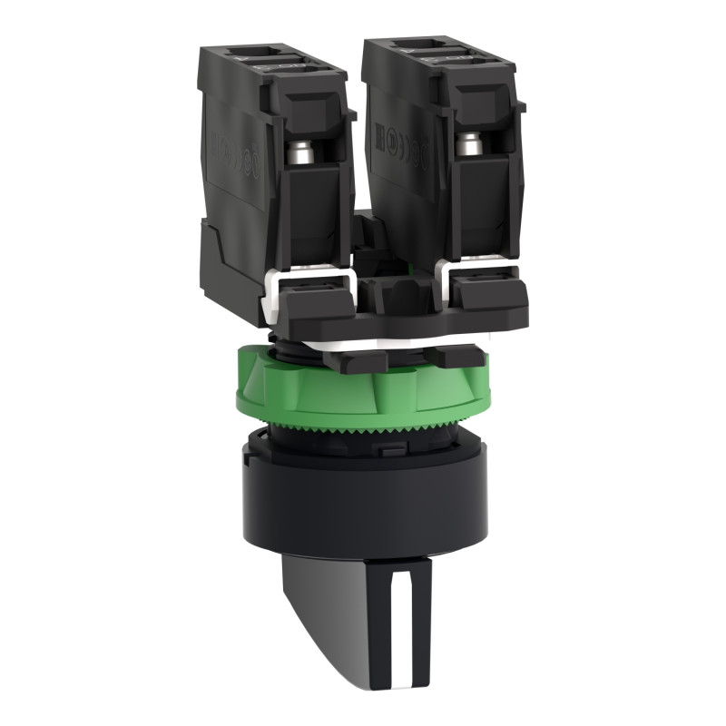 Переключатель "I-O-II" 2NO 22мм без подсветки черный 3 положения [XB5AJ53] Harmony XB5 Schneider Electric