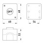 Пост одноместный "Стоп" 4.5А(230V) 1NC IP54 [s006010] e.cs.stand.xal.d.117 E.NEXT