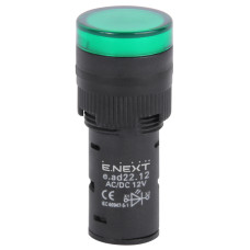 Лампа сигнальная 22мм зеленый LED 230V АС [s009022] e.ad22.230.green E.NEXT