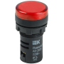 Лампа сигнальная 22мм красный LED 230V AC [BLS10-ADDS-230-K04] AD22DS УЕК
