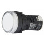 Лампа сигнальна 22мм білий LED 12V АC/DC [A0140030160] AD22-22DS АСКО