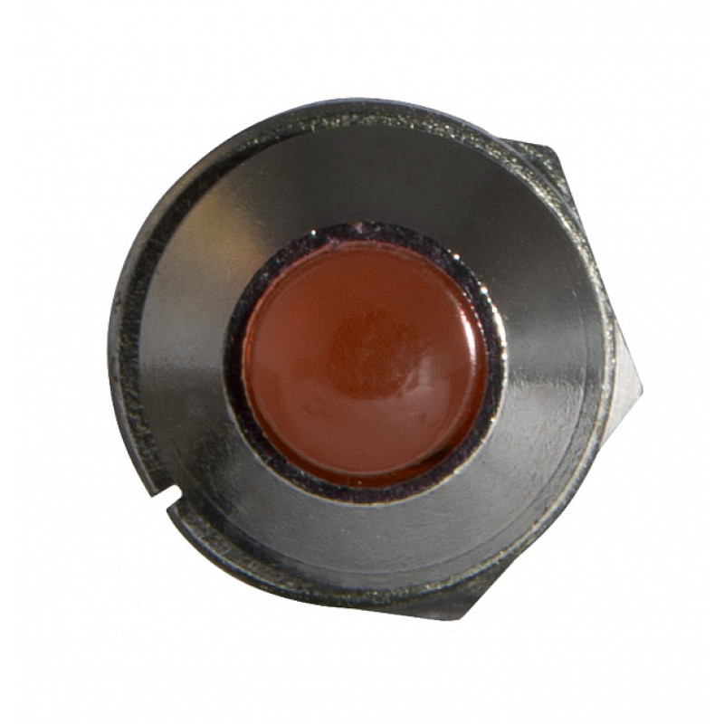 Лампа сигнальная 8мм красный LED 24V AC/DC металл [A0140030088] AD22B-8 АСКО