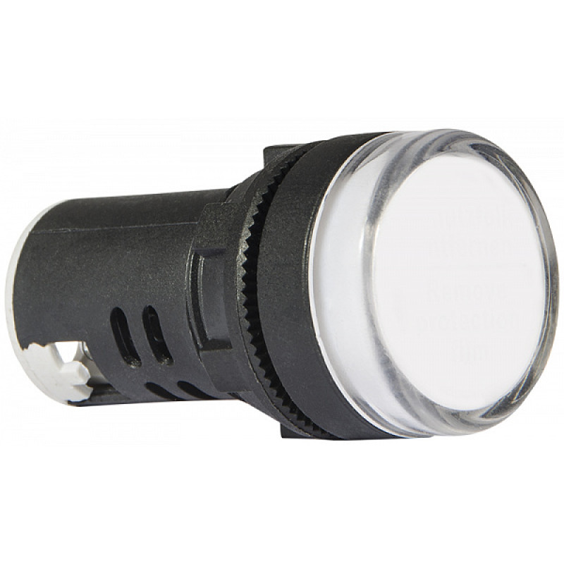 Лампа сигнальна 22мм білий LED 12V АC/DC [A0140030160] AD22-22DS АСКО