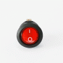Переключатель 1 клавиша 1NO 23мм с подсветкой красный неон 220V [s2040001] e.switch.key.01 E.NEXT