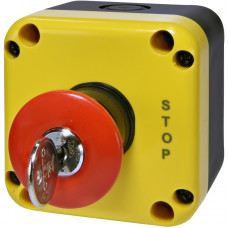 Пост одноместный "Стоп" 230V 1NC IP65 грибок с ключем [4771625] ESB1Y-V9 ETI