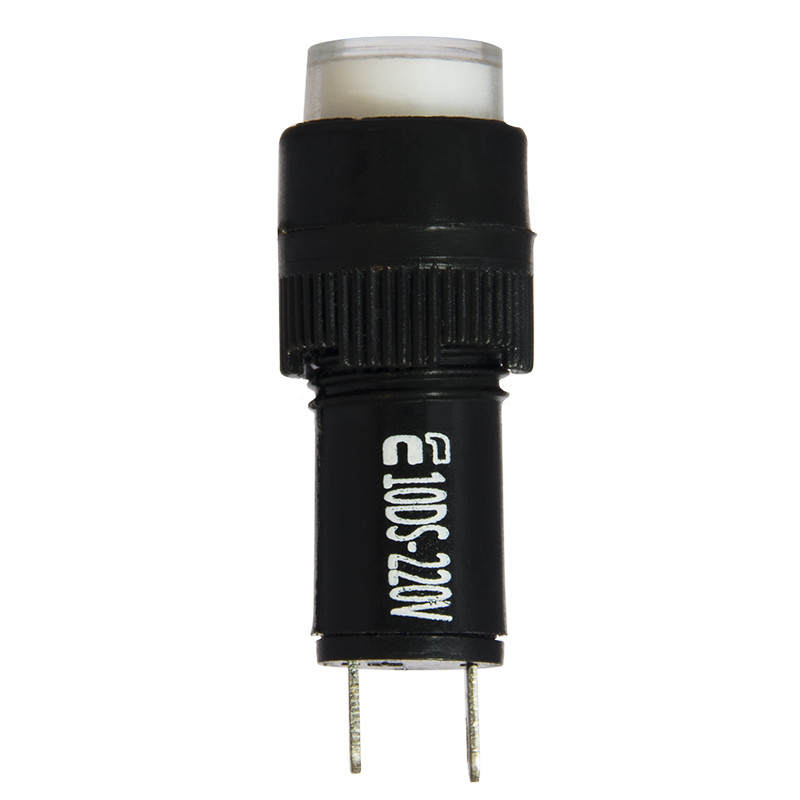 Лампа сигнальна 22мм білий LED 220V АC [A0140030175] AD22E-10DS АСКО