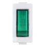 Переключатель 1 клавиша 1NO 28мм с подсветкой зеленый неон 220V [A0140040041] KCD3-101N-13 GR/WH АСКО