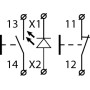 Пост трехместный "Старт-Стоп-Сигнал" 2.5А(220V) 1NO+1NC IP54 красный индикатор [A0140020069] XAL-D371H29 АСКО