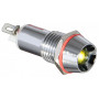 Лампа сигнальная 10мм желтый LED 220V AC металл [A0140030122] AD22C-10 АСКО