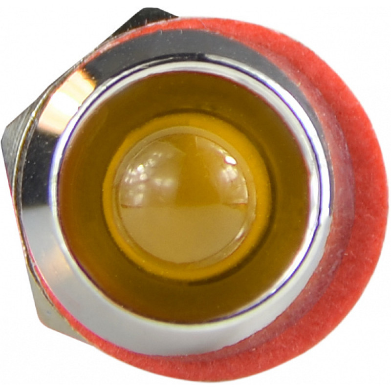 Лампа сигнальная 8мм желтый LED 220V AC металл [A0140030215] AС22C-8 АСКО