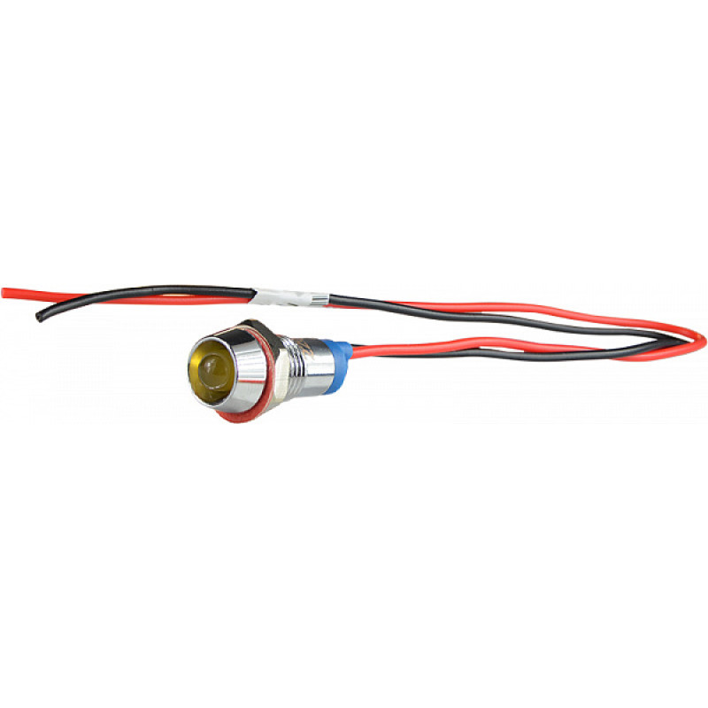 Лампа сигнальная 8мм желтый LED 220V AC металл [A0140030215] AС22C-8 АСКО