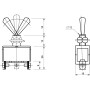 Тумблер "ON-OFF-ON" 2NO 10А 250V 3 положення 3 контакти [A0140060005] 1122 АСКО