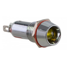 Лампа сигнальная 10мм желтый LED 220V AC металл [A0140030122] AD22C-10 АСКО