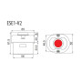Пост одномісний "Стоп" 230V 1NC IP65 [4771440] ESE1-V2 ETI