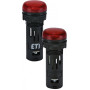 Лампа сигнальная 16мм матовая красный LED 24V AC/DC [4771600] ECLI-16-024C-R ETI