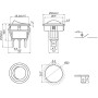 Переключатель 1 клавиша 1NO 23мм с подсветкой красный неон 220V [s2040001] e.switch.key.01 E.NEXT