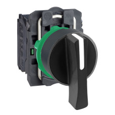 Переключатель "I-O-II" 2NO 22мм без подсветки черный 3 положения [XB5AJ53] Harmony XB5 Schneider Electric