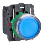 Кнопка управления 1NO+1NC 22мм с подсветкой синий LED 24V [XB5AW36B5] Harmony XB5 Schneider Electric