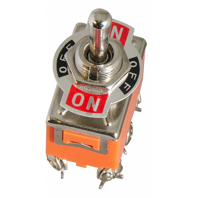 Тумблер "ON-OFF-ON" 4NO 10А 250V 3 положения 6 контактов [A0140060006] 1322 АСКО