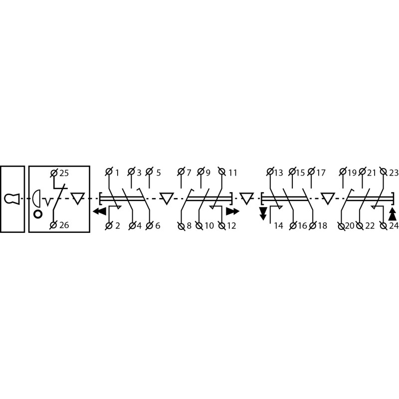Тельферный пост 4-положения 4NC+4NO+4NO с блокировкой, две скорости IP65 [A0140050015] XAL-B3-4913 АСКО
