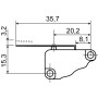 Микропереключатель 1NO+1NC 15А 250V IP20 середня планка [A0050040021] V-15-21C25 АСКО