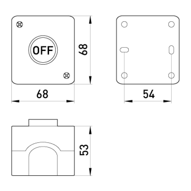 Пост одномісний "Стоп" 4.5А(230V) 1NC IP54 [s006009] e.cs.stand.xal.d.112 E.NEXT