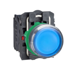Кнопка управления 1NO+1NC 22мм с подсветкой синий LED 230V [XB5AW36M5] Harmony XB5 Schneider Electric
