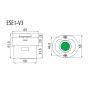 Пост одномісний "Старт" 230V 1NO IP65 [4771441] ESE1-V3 ETI